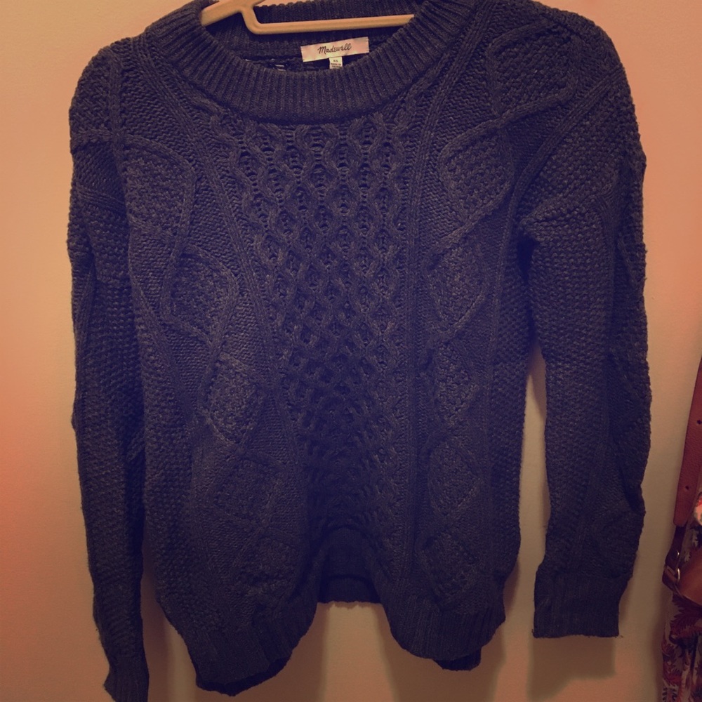 Madewell cable knit sweater